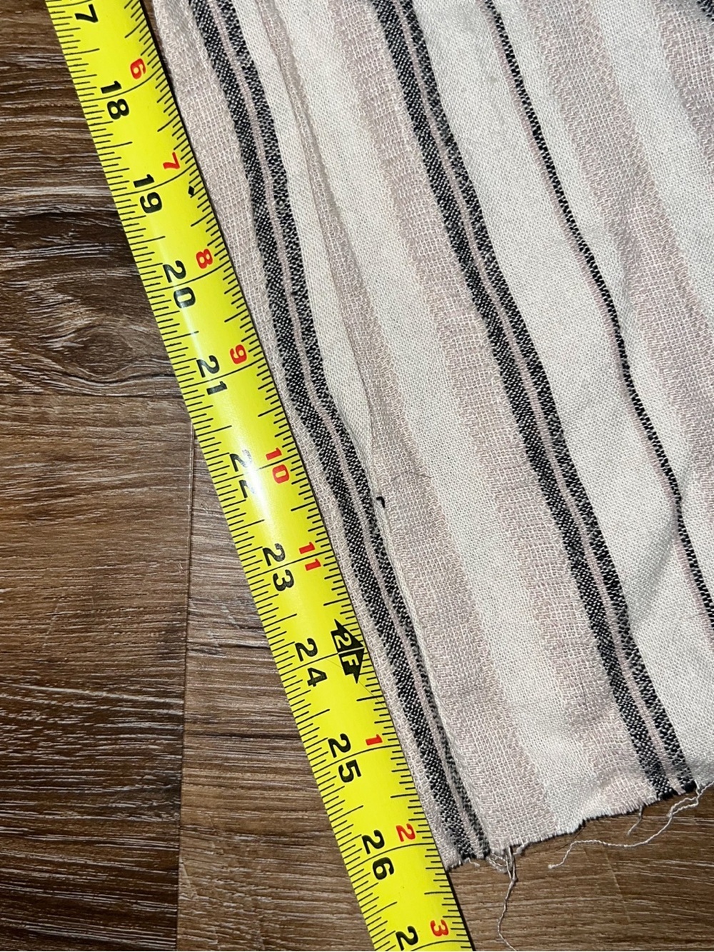 Sincerely Jules Striped Lightweight Linen Blend Wide Leg Raw Hem Pants, Size M - Picture 6 of 9